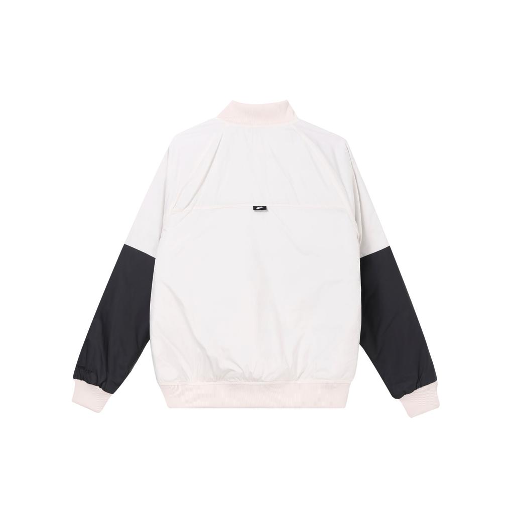 Nike Embroidered Casual Reversible Stand Collar Warm Jacket Men Outerwear White DD6850-030