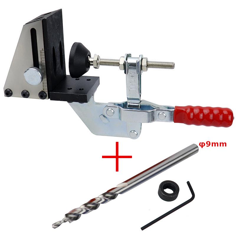 Woodworking Oblique Hole Drilling Locator with Scale and Clamp