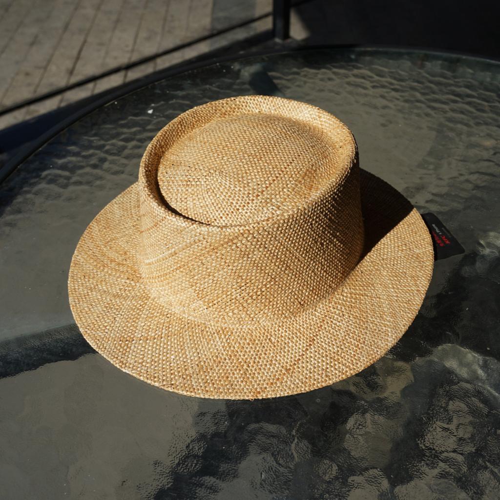 Japanese Retro Vacation Treasure Grass Woven Flat Top Small Brim Top Hat Women'S Summer Sunshade Sunscreen Travel Beach Versatile Straw Hat