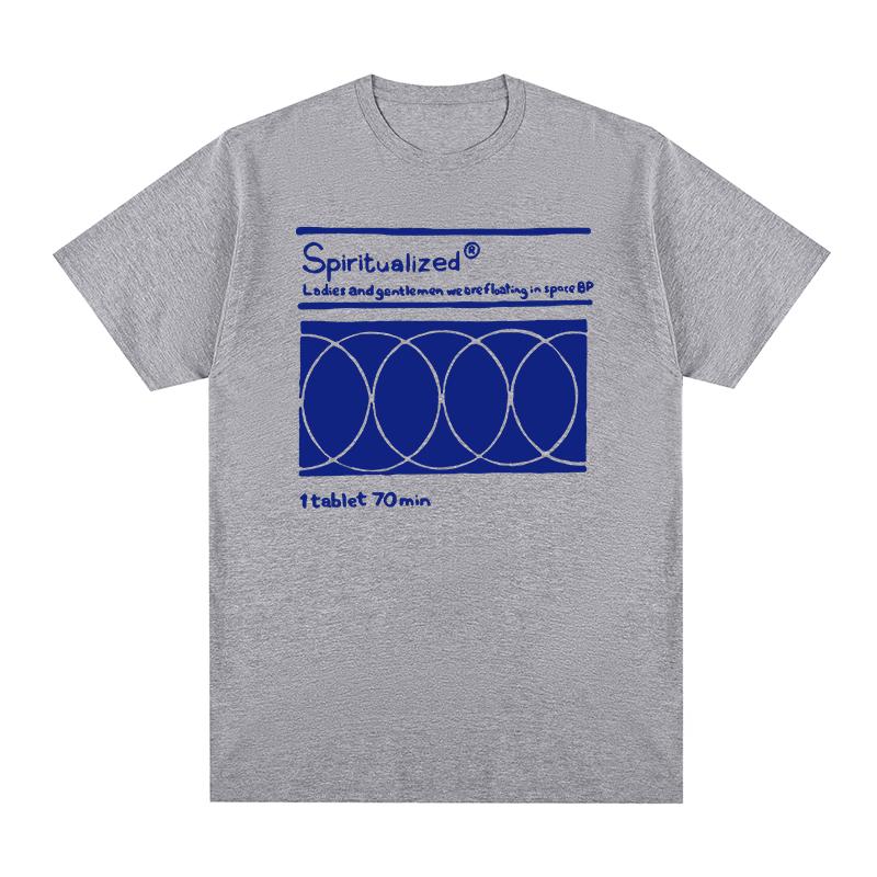 Spiritualized T-Shirt 90er Spacemen Rockband Baumwolle im Weltraum schwebend Herren T-Shirt Neu TEE T-SHIRT Damen Tops
