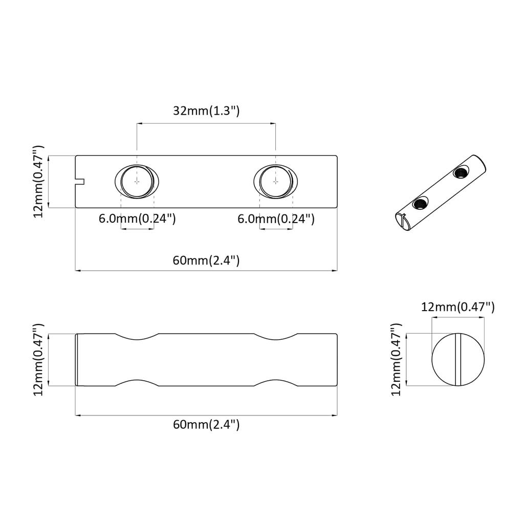Nut 12 Pcs Zinc Coated 60 X 12 Mm Iron