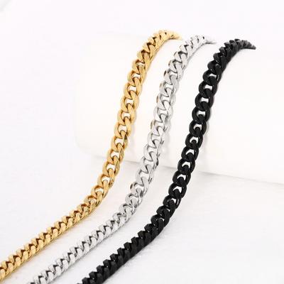 BLINGBAY Pendant Necklace New Cool Titanium Steel Necklace Miami Cuban Chain Male Hip Hop Chain Thick Chain No Fade Modern Jewelry Gift