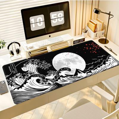 Art Computer Mouse Pad Japan The Great Wave of Kanagawa Large Gaming Mousepad Gamer XL Rubber Otaku Keyboard Pad Laptop Desk Mat