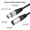 3Pin XLR Female To 4 Male Sound Splitter Cable 60Cm Metal Housing For Microphones Mixers Amplifiers Balanced Connection