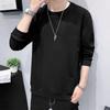 Men's Autumn Round Neck Long Sleeve Sweatshirt - Simple Print, Solid Color