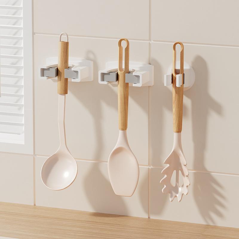 Mop Wall Clip No Punching Mop Clip Strong Artifact Broom Mop Hook Bathroom Storage Shelf