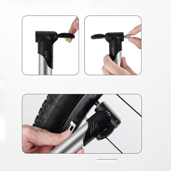 Bike Pump Mini Portable Stainless Steel Multifunction Bicycle Tool Set Inflator for Basketball Football