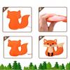 [PACZA][1] Creative Set of Felt Embroidery Patterns Forest Animals 6 pcs Z3127