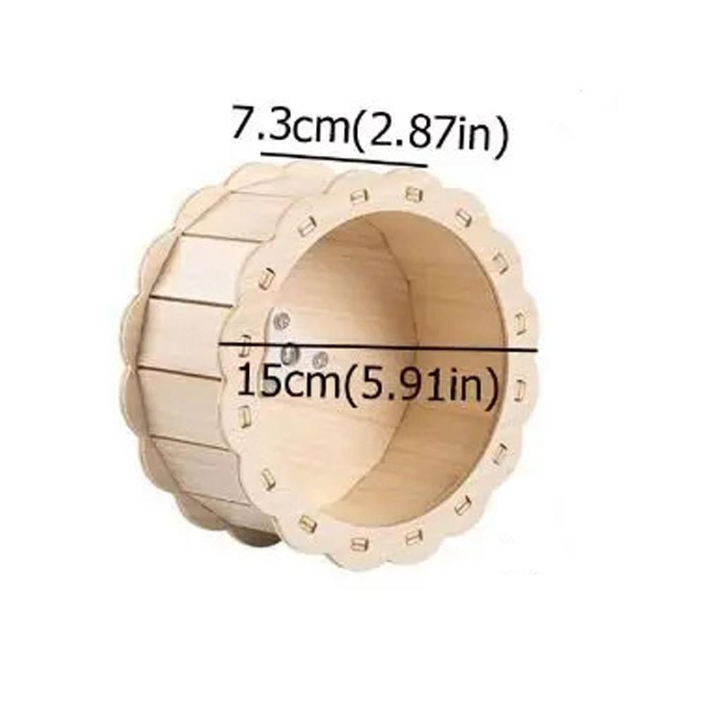 High Quality DIY Wooden Running Wheel Removable Silent Exercise Wheel Exercise Toy for Hamster