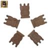 Solid Wood Carved Square Column Capital with Roman Base and Decorative Inlay
