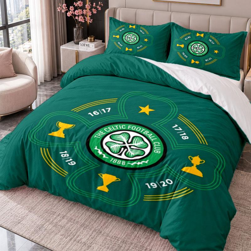 Celtic FC 3Pcs Bedding Set Duvet Cover With Two Pillowcases For Bedroom Home Decoration