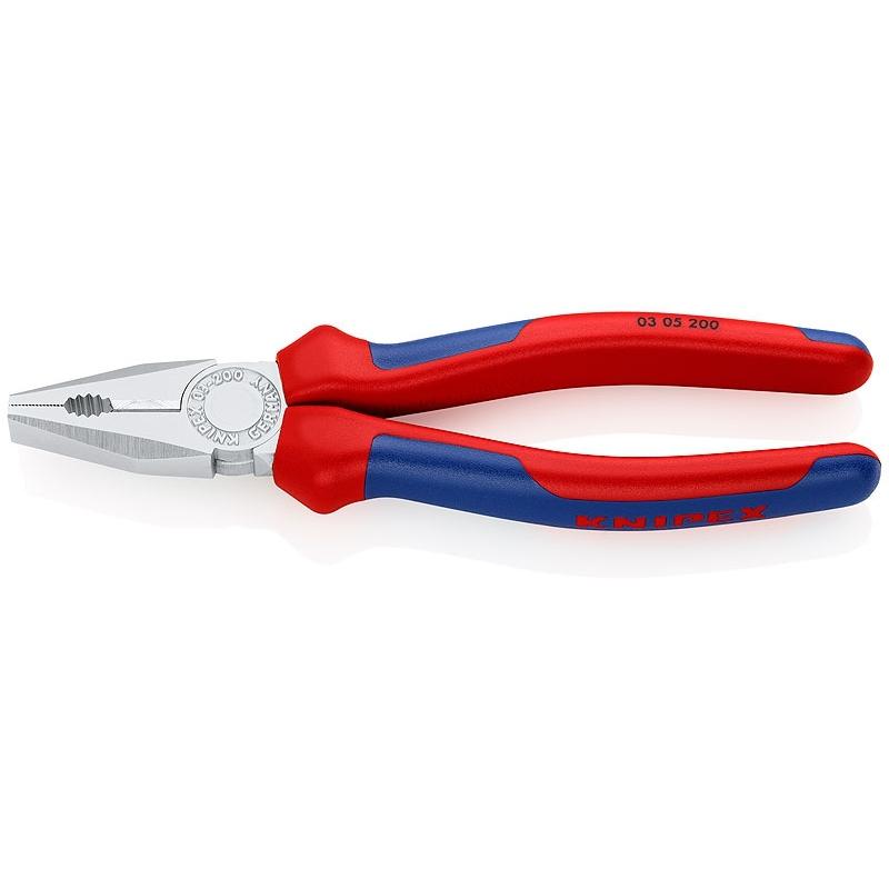 

Клещи Knipex комбинированные 200 мм, хромированные, 2-комп. ручки