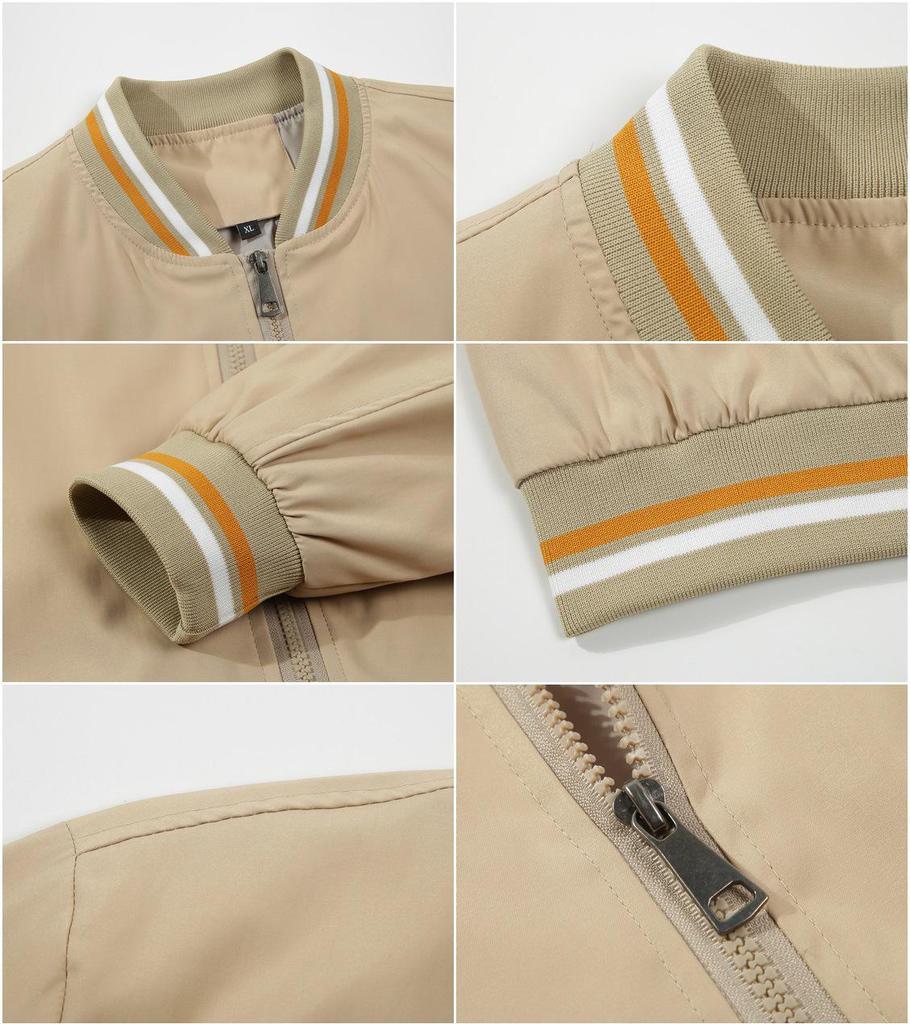 Pánská baseballová bunda s límcem na stojáček pro jaro/podzim 2025 - Módní mladistvé svrchní oblečení