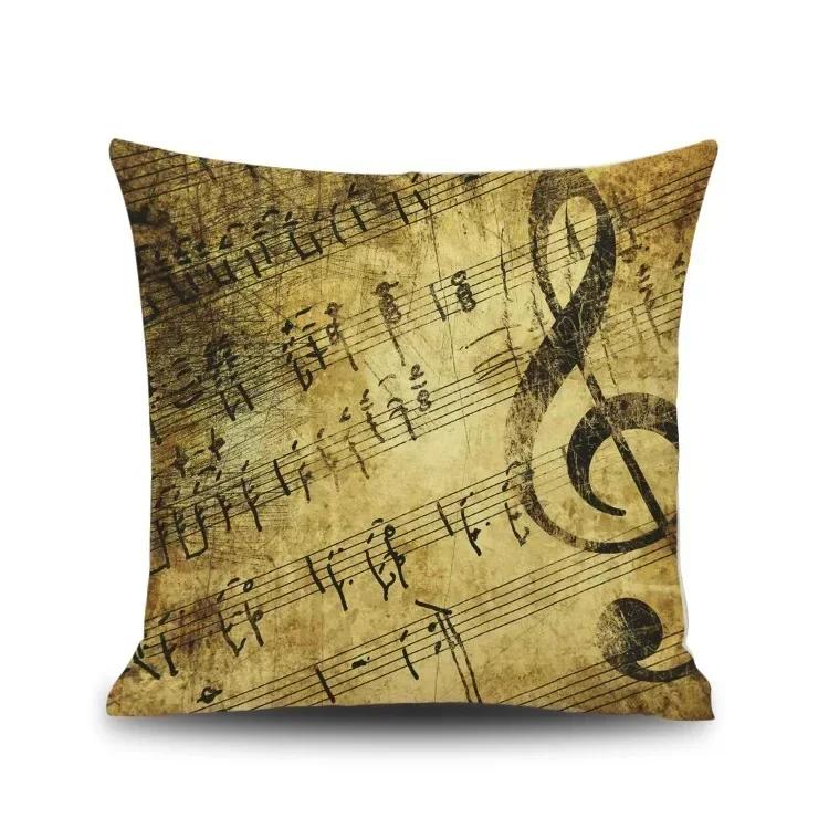Piano Key Wonderful Notes Decorative Pillowcase Car Sofa Art Piece Office Seat Cushion Cover Home Decoration
