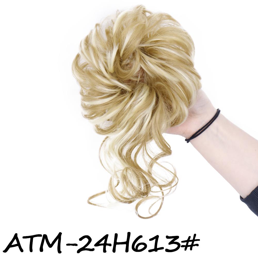 

MISS WIG Синтетические наращивание волос Пучок Шиньон Небрежный вьющийся ободок для волос Эластичные резинки для волос накладные волосы для женщин Шпильки China