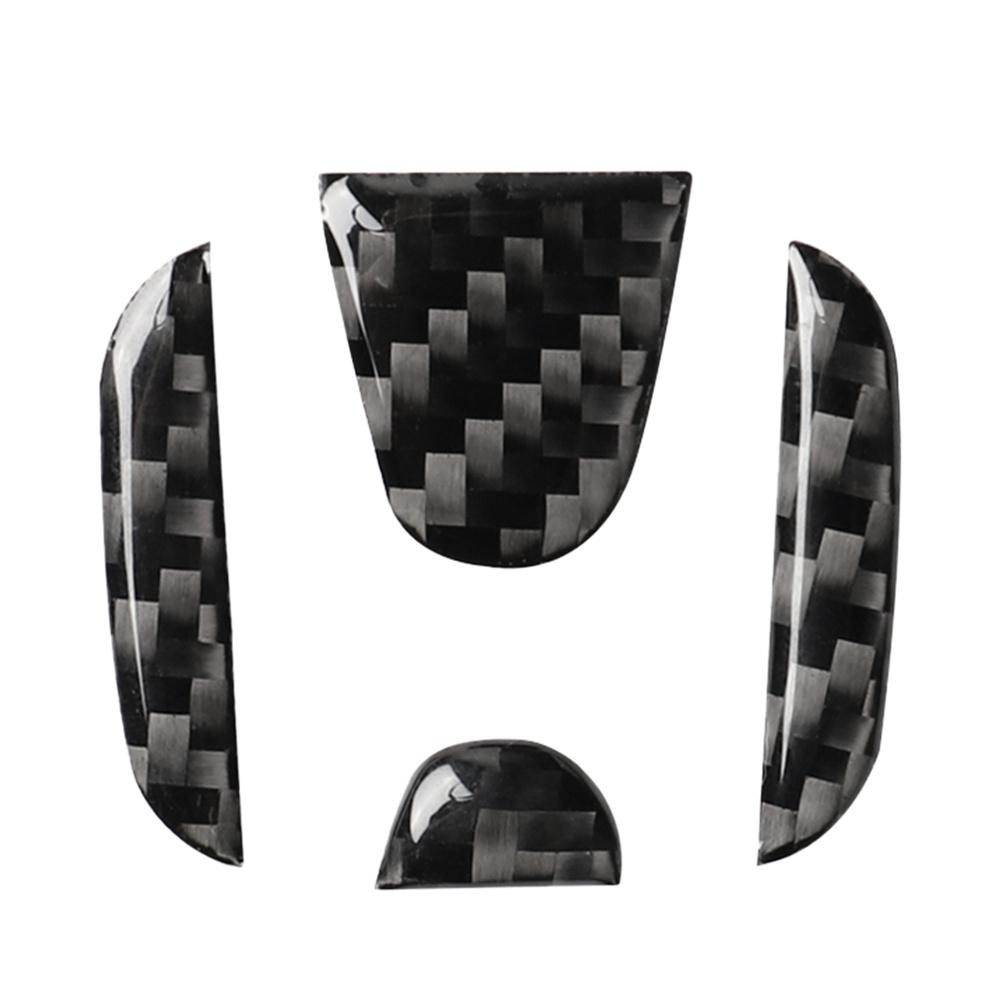 Carbon Fiber Steering Wheel Cover Stickers Trim For Honda Civic Sedan 2016-2021
