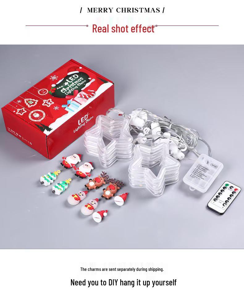 Christmas LED String Lights - Indoor Cross-Border Wishing Ring Curtain Decoration