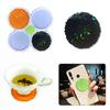 Diy Handmade Mold Coffee Coaster Light Shadow for Creative Silicone Mold Crystal Round Placemat Mold for Diy Crafts