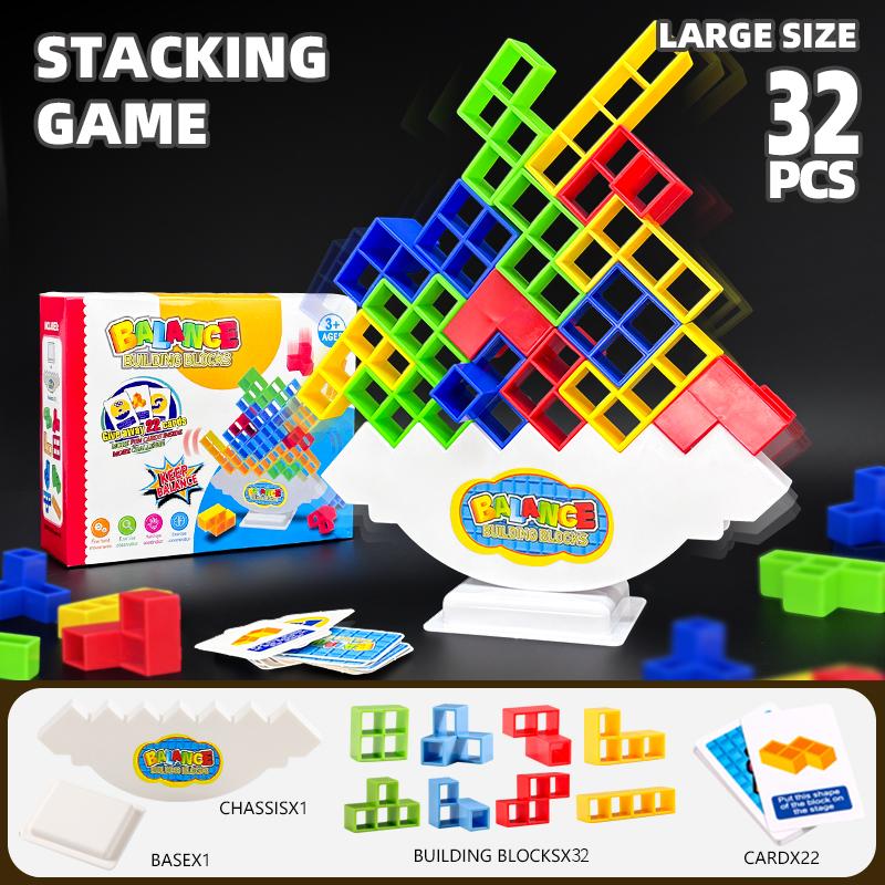 Building Blocks Bricks Toy Falling Block Puzzle Balance Stacking Tower Tabletop Game For Party Family Gift For Adult & Kids