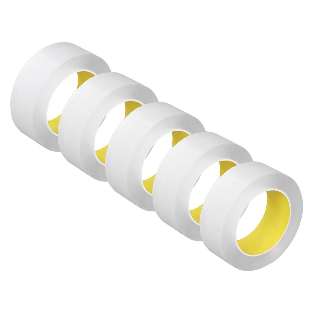 5 Rollen doppelseitiges Klebeband, transparent, 2-seitiges Klebeband für Wandteppich, Foto, Poster, Dekor, 5 m