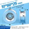 1 db U 10*60*25 mm U típusú nagy terhelésű alumínium csapágyas görgő vezetőkerék 6200 csapágy mozgó csiga gumigörgő