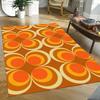 Abstrakter Geometrischer Musterteppich Bunte Formen Rutschfeste Matte für Wohnzimmer Schlafzimmer Heimdekoration Kühne Minimalistische Kunst Perfec