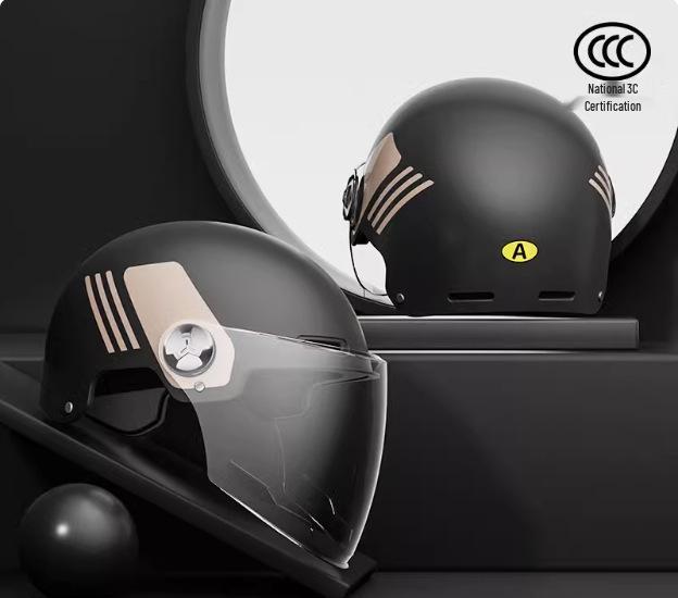 3C Universal Safety Helmet for Electric Scooters & Motorcycles - Summer Half Helmet for Men & Women