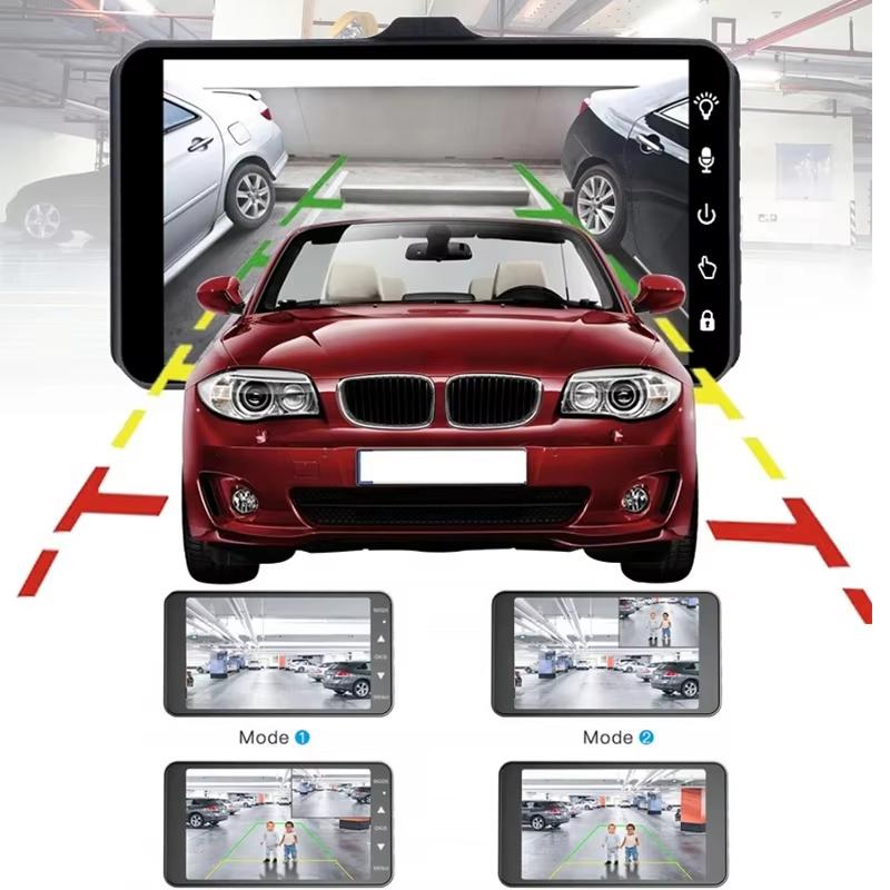 2025 Nowy HD 1080P 4" Ekran dotykowy IPS Dash Cam Przednia i tylna kamera SAMOCHODOWY DVR Pojazd Czarna skrzynka Wizja nocna Kierowca Wideorejestrator