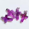 Amethyst Stone Cross Pendant Necklace - European & American Fashion Accessory