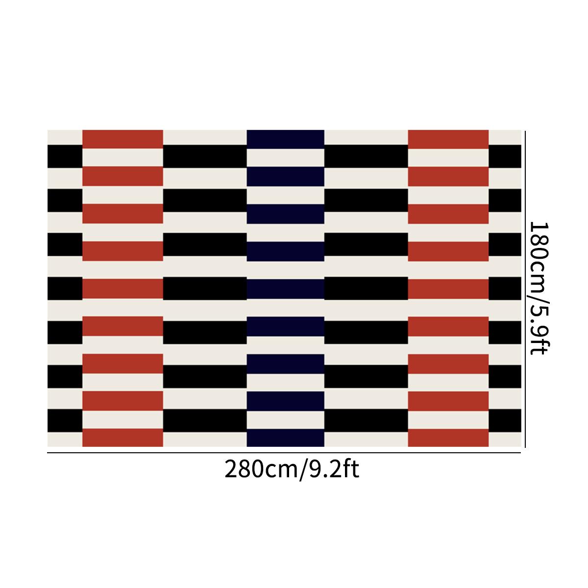 

VIKAMA Memphis Style Geometric Color Block Rug Retro Art Durable Non-Slip Modern Edgy Living Room &Studio Decor Rug 80cm x 120cm