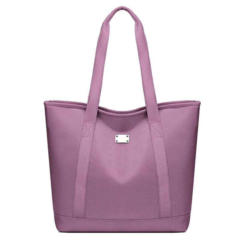 Women's Bag Solid Color Simple Tote Bag Casual Large Capacity Korean Version Women's Trend Versatile Shoulder Bag