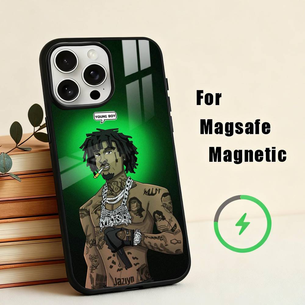 YoungBoy Never Broke Again Tour Phone Case For iPhone17,16,15,14,13,12,11 Plus,Pro Max Magnetic For Magsafe Wireless Charging