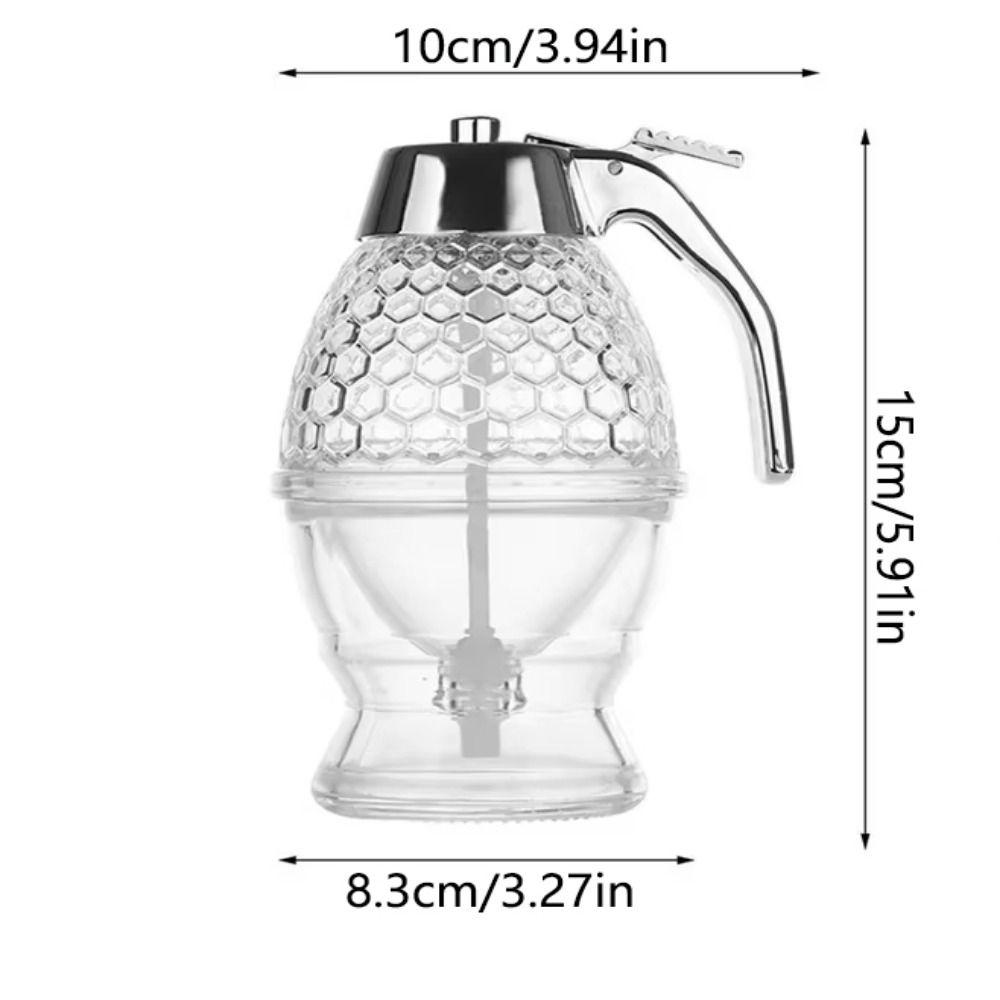 Sealed Honey Pot with Stand Press Type Honey Storage Tank Clear Syrup Extruder  Kitchen