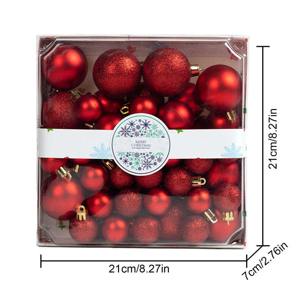 44pcs 3/4/5cm Christmas Balls Christmas Tree Ornaments Ball Xmas Hanging Tree Pendants Home Party Christmas Tree Decor New Year