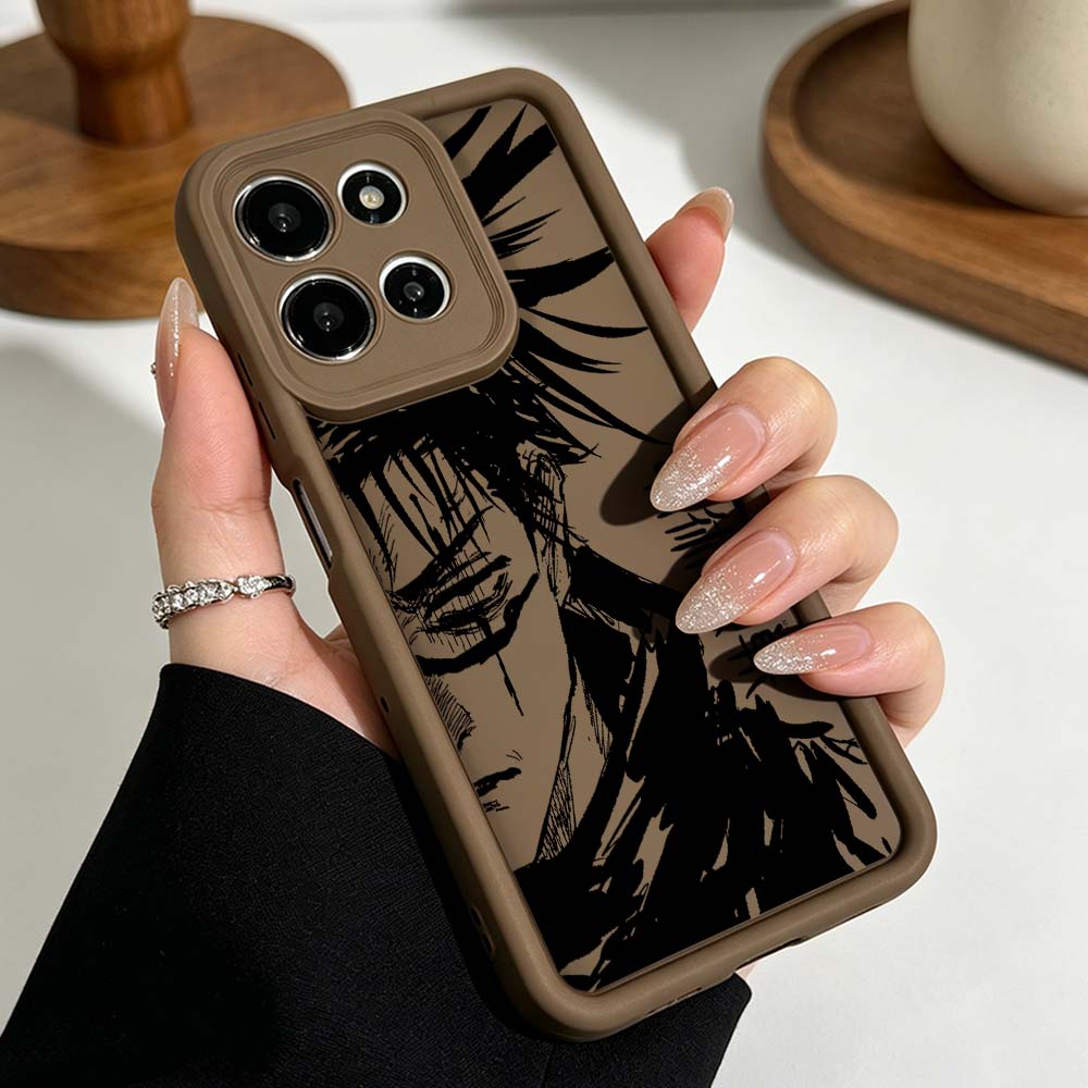 Luxury J-Jujutsu Kaisen Silicone Case For Motorola Moto G86 G85 G75 G56 G06 Edge 70 60 50 Fusion Eye Ladder Phone Case
