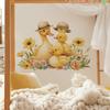 Cartoon Little Yellow Duck Flower Leaf Bedroom Living Room Home Background Beautification and Decoration Wall Stickers