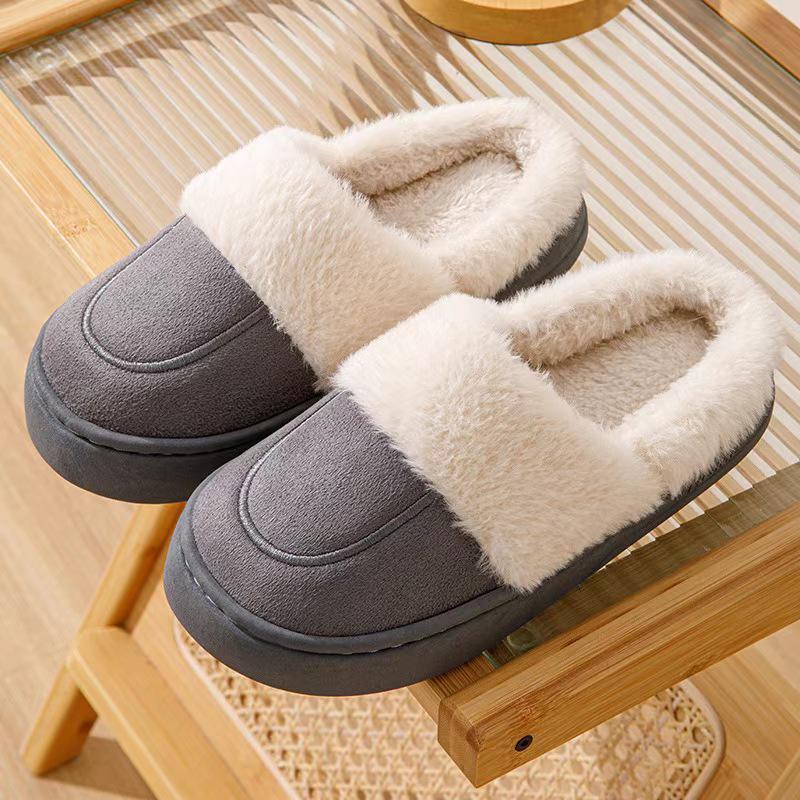 Pantofole Invernali da Donna in Cotone Antiscivolo per Interni - Comode, con Suola Spessa, Calde per Coppie