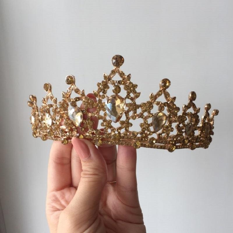 Wedding Crown Tiaras Rhinestone Diadem Girls Birthday Noiva Headpiece Coronitas For 15 Years Bridal Hair Accessories Jewelry