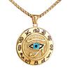 Edelstahl Auge des Horus Altes Ägypten Anhänger Halskette für Damen Herren Amulett Modeschmuck Geschenke
