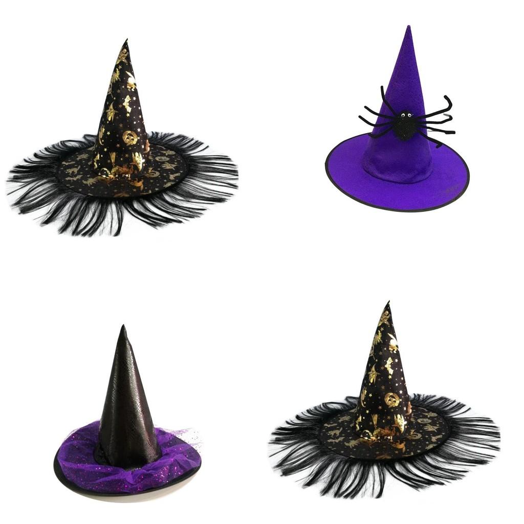Rose Witch Hat In Red Black And Purple Perfect For Halloween Party And Costume