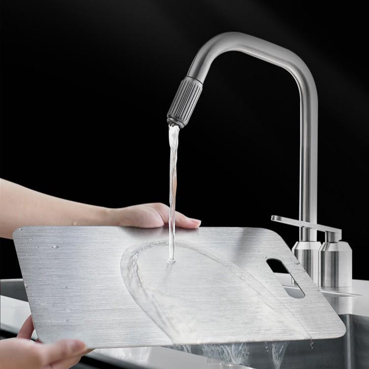 Double-Sided 201 Stainless Steel Anti-Mold Cutting Board with Rolling Pin