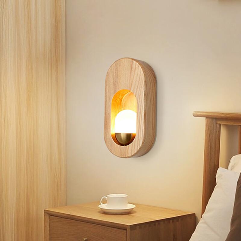 UOSU Modern Nordic LED Solid Wood Wall Lamp