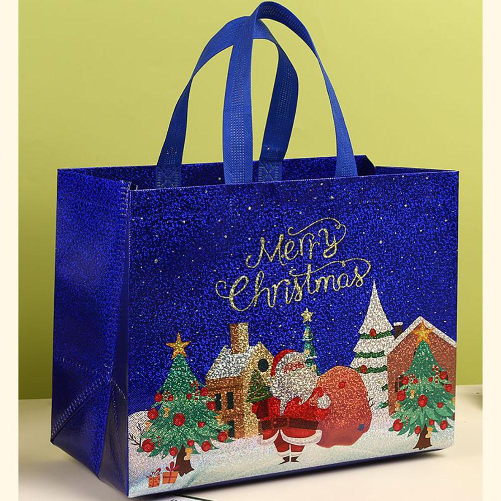 Christmas Gift Bag Non-woven Santa Xmas Tree Tote Bag Large Capacity Shopping Bag Xmas 2026 New Year Candy Gift Packaging Bag