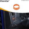 For Dodge RAM 1500 10-17 Headlight Lamp Switch Knob Ring Trim Cover Decor Orange