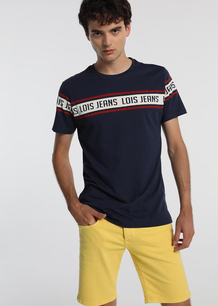 Buy Lois Jeans-T-shirt, Men, Blue, 100 