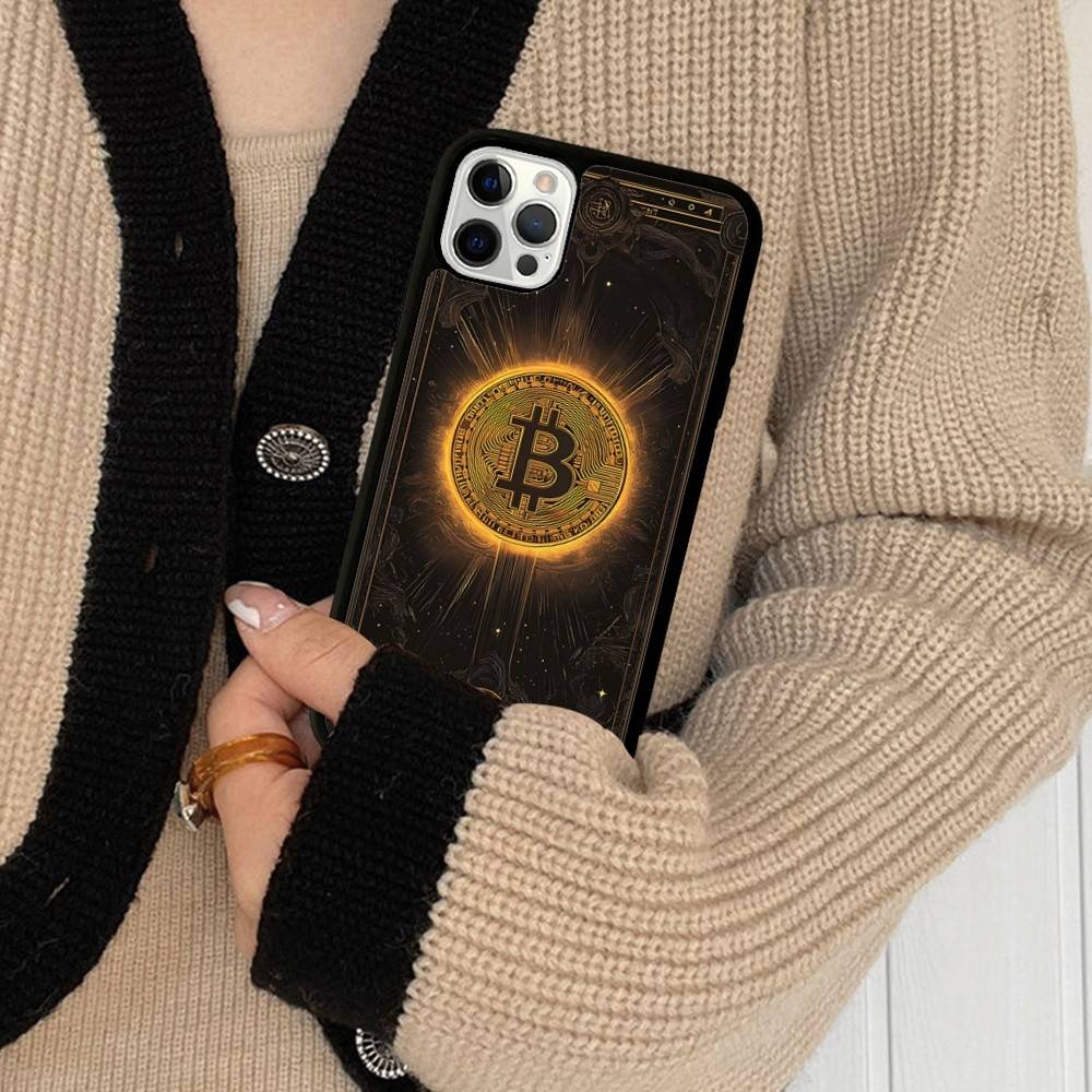 B-Bitcoin For IPhone 17 16 15 14 13 12 11 Mini Pro Max Plus PC+TPU Back Phone Cover