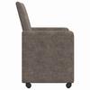 Dining Room Chairs with Casters 2 pcs Dark Grey 57 x 66 x 94 cm