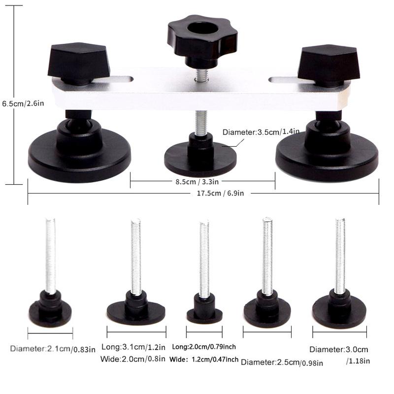 Kit de débosselage pour carrosserie, extracteur de bosses doré pour carrosserie, pour l'élimination des bosses mineures et profondes