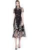 EightSTAR Dress Long Midi Dress for Weddings and Parties Women's A-Line (L, Black)