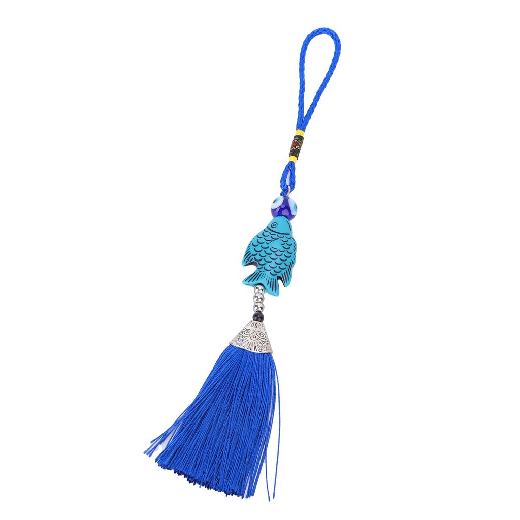 Blue Eye Ornament Alloy Turkish Style Personality Tassel Pendant for Cars Interior Decorations